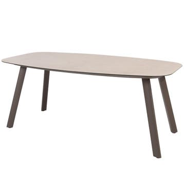 Manolo dining tuintafel printed ceramic 180x95xH75 cm terre, Ophalen of Verzenden, Nieuw