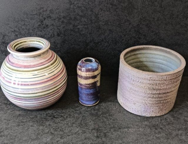 Mobach - Vaas - Keramiek - Drie vintage vazen, Antiek en Kunst, Kunst | Designobjecten