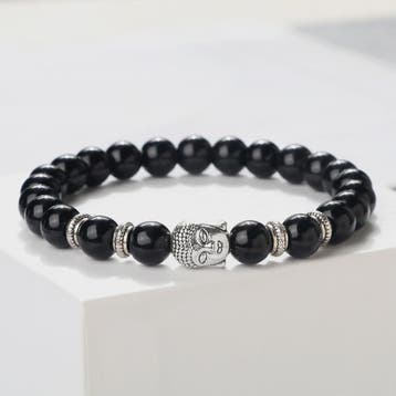 Buddha Hoofd Kralen Armbanden - Natuursteen (Tijgeroog, Vulk, Verzenden, Nieuw