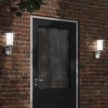 vidaXL Buitenwandlamp met sensor roestvrij staal, Verzenden, Nieuw, Rvs, Wandlamp