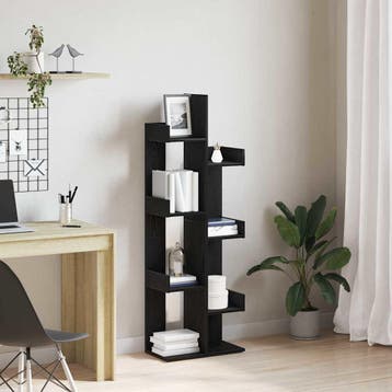 vidaXL Boekenkast 8-laags 48 x 25,5 x 140 cm Bewerkt hout, Huis en Inrichting, Kasten | Boekenkasten, Minder dan 50 cm, Verzenden