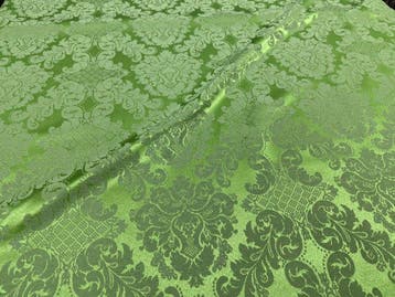 De betovering van groen: damastweefsel voor luxe stoffering, Antiek en Kunst