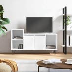 vidaXL Tv-meubel 100x35x55 cm bewerkt hout wit, 100 tot 150 cm, Verzenden, Nieuw, Minder dan 100 cm