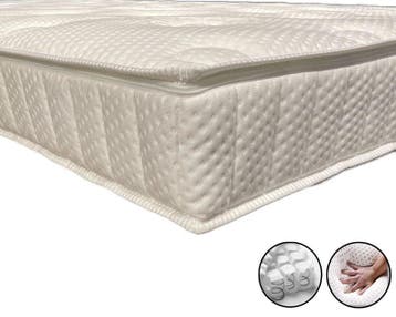 Micropocketvering Topper Natuurlatex 14 cm - 130 x 190, Nieuw