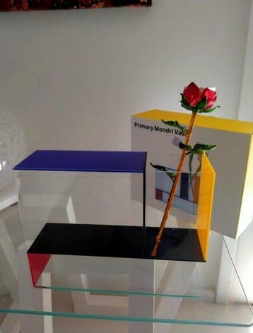 Frank Kerdil - Vaas - Acryl - Vaso Mondrian, Nieuw
