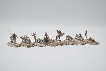 Pedro Duran - Beeldje - Miniaturas de plata .925 - Toreros