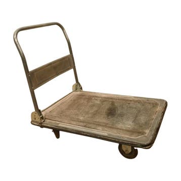 Plateauwagen, 900x600x870 mm, staal, gebruikt, 4 zwenkwielen, Ophalen of Verzenden, Overige typen, Emtrade NL