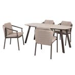 Manolo Barolo dining tuinset 180x95xH75 cm 5 delig keramiek, Tuin en Terras, Tuinsets en Loungesets, Ophalen of Verzenden, Nieuw