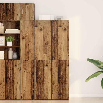 vidaXL buffetkast Oudhout 80 x 42 x 185 cm, Minder dan 50 cm, Verzenden, Nieuw, Minder dan 100 cm