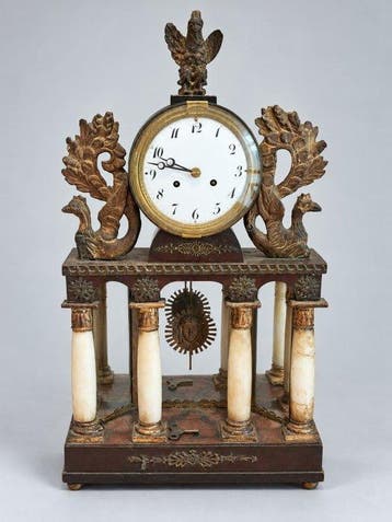 Tafelklok - Metaal, Hout - 1800-1850