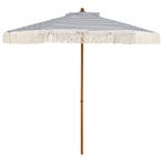 LIVSK Parasol met Franjes - 210 cm Buitendiameter - Geventil, Verzenden, Nieuw
