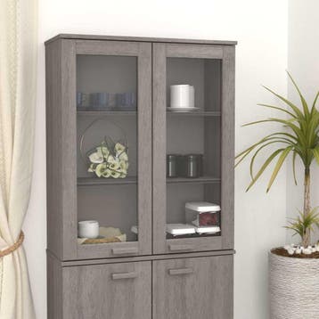 vidaXL Opzetkast HAMAR 85x35x100 cm massief grenenhout, Huis en Inrichting, Kasten | Buffetkasten, Verzenden, 100 tot 150 cm, Nieuw