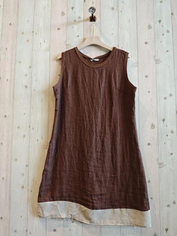 Linnen zomer jurk - mouwloos - elastische talie -, Kleding | Dames, Jurken, Nieuw