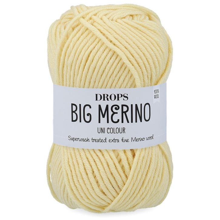 DROPS Big Merino Uni Colour - 26 limonade - Wol Garen, Hobby en Vrije tijd, Breien en Haken, Ophalen of Verzenden