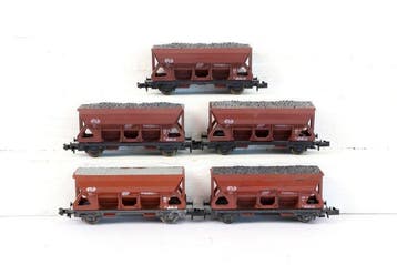 Roco N - Modeltrein goederenwagon (5) - Vijf zelflossers -, Nieuw