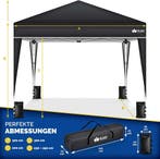 Partytent - Opvouwbaar - 3x3 m - Paviljoen - Easy up - Zwart, Verzenden, Zo goed als nieuw