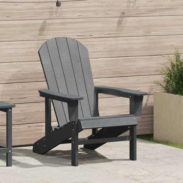 vidaXL Adirondack-stoel Lichtgrijs HDPE, Verzenden, Nieuw