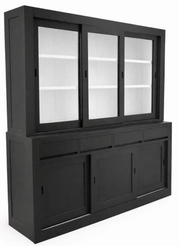 Buffetkast antraciet - wit Enschede 240cm, Ophalen of Verzenden, Nieuw