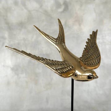 sculptuur, NO RESERVE PRICE - Swallow Fly Away on Stand - 19