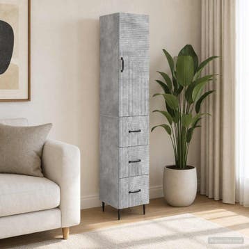 vidaXL Kastenset 2 st 33 x 34,5 x 90 cm Bewerkt hout, Verzenden, Nieuw