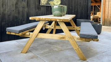 ACTIE- Picknicktafel 180x165x75cm, Tuin en Terras, Ophalen of Verzenden, Nieuw