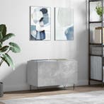 vidaXL Platenkast 74,5x38x48 cm bewerkt hout betongrijs, Verzenden, Nieuw