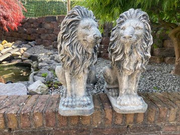 Tuinbeelden Leeuwen en meer, Ophalen, Nieuw, Beton, Boeddhabeeld