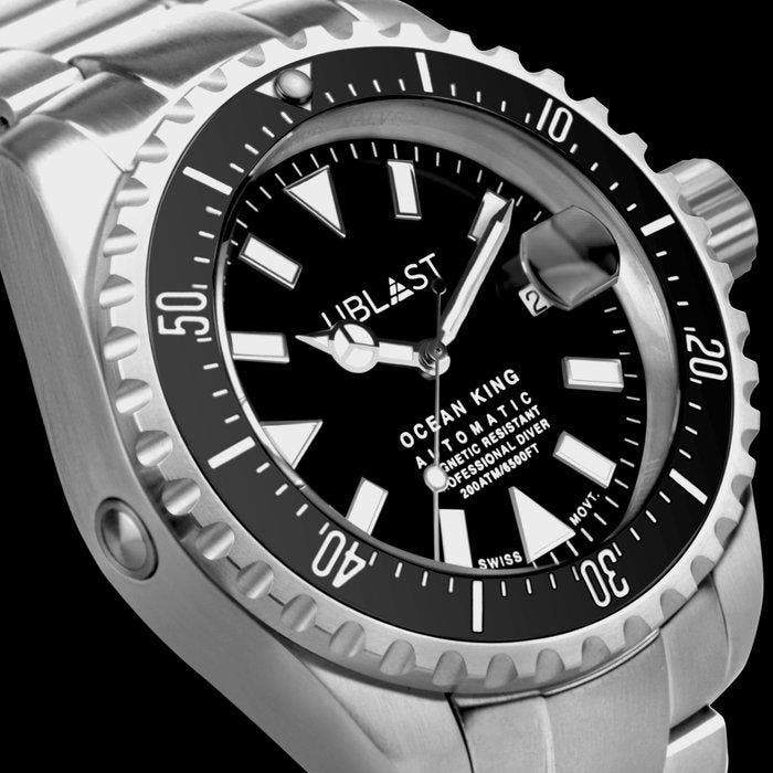 Ublast - Ocean King - Professional Diver - UBOK45200BL-, Sieraden, Tassen en Uiterlijk, Horloges | Heren