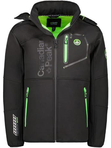 Canadian Peak Heren Softshell Jas Met Afneembare Capuchon, Verzenden, Nieuw, Zwart