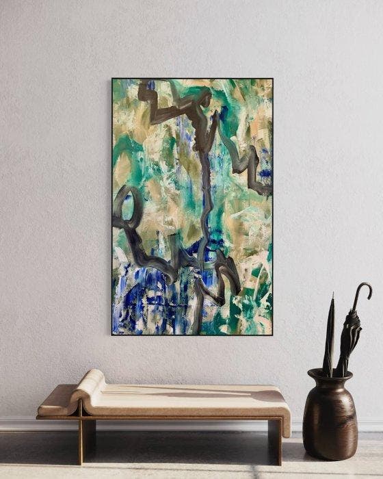 Timo Wedell - Signal aus der Zukunft - XXL - Abstract, Antiek en Kunst, Kunst | Schilderijen | Modern