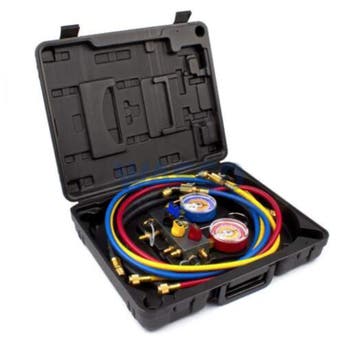 Mastercool 4-weg analoge manifoldset, manometers R22, R32..., Verzenden, Nieuw