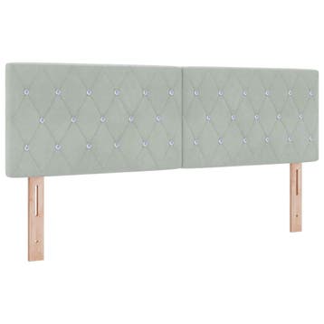 vidaXL Hoofdbord Lichtgrijs 160 cm Fluweel, Huis en Inrichting, Slaapkamer | Bedden, Verzenden, Nieuw, Stof