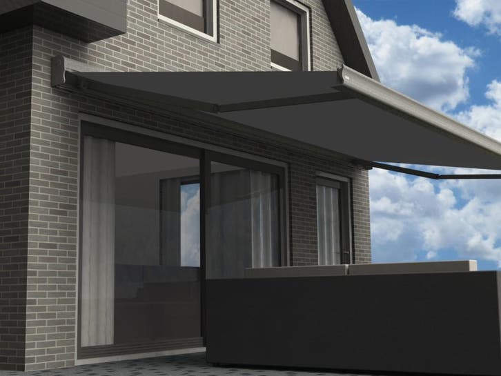 Solar Rolluik Screens knikarm Solar incl. Installatie Actie!, Tuin en Terras, Zonneschermen, 450 cm of meer, 300 cm of meer, Elektrisch