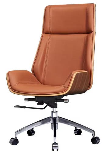 Luxe Ergonomische Bureaustoel – Echt Leer &amp; Verstelbaar, Verzenden, Nieuw