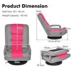 LIVSK Vloer Gaming Stoel - 6-voudig Verstelbare Rugleuning -, Verzenden, Nieuw