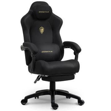 Dowinx Luxury Series Suede Bureaustoel LS-66D68E - Zwart, Verzenden, Zo goed als nieuw