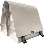 Clarijs Dubbele Fietstas XL PVC 46L met uitsparing matt taup, Verzenden, Nieuw