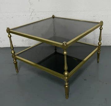 Salontafel - Brons, Glas, Aluminium