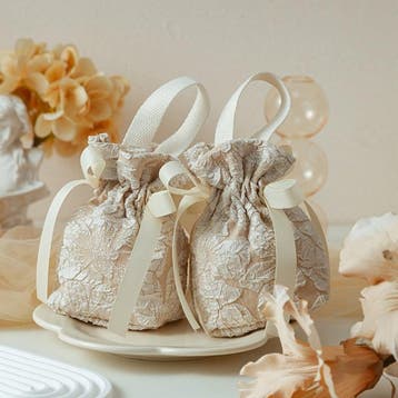 6 x Stoffen luxe buideltjes 14.5 x 9.5 x 5.5 cm – Bisque, Ophalen of Verzenden, Nieuw