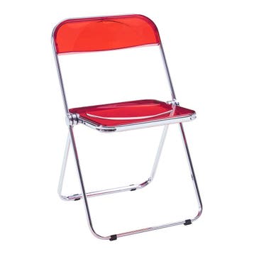 Klapstoel set van 2 Pornainen 74x46x47 cm rood [en.casa], Huis en Inrichting, Verzenden, Nieuw