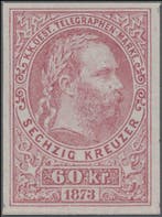 Oostenrijk 1873 - Telegraaf : 60 Kreuzer Keizer Franz, Gestempeld