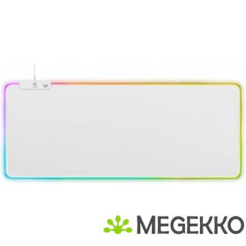 Deltaco GAM-079-W RGB Muismat Wit, Verzenden, Nieuw, Deltaco