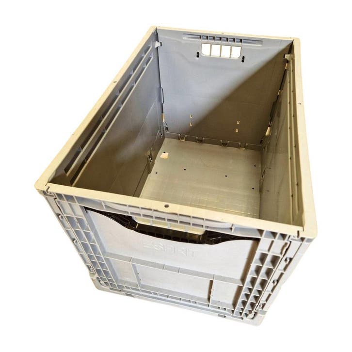 Klapkrat, 600x400x400 mm, euronorm, grijs kunststof,, Doe-het-zelf en Verbouw, Kratten en Dozen, 40 tot 60 cm, 50 tot 75 cm, Gebruikt