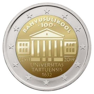Estland 2 Euro Universiteit 2019, Postzegels en Munten, Verzenden