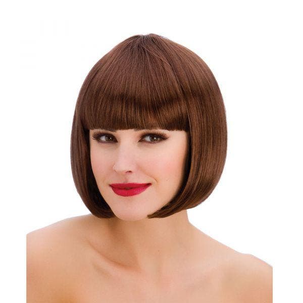 Pruik bobline bruin, Hobby en Vrije tijd, Feestartikelen, Feestartikel, Nieuw, Verzenden