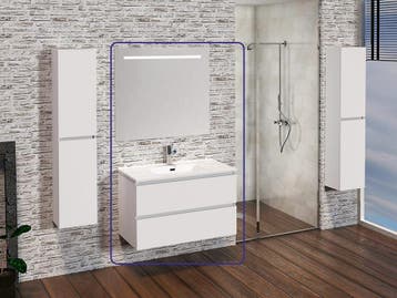 SEPHIA compleet badmeubel  80cm mat-wit, Verzenden, Nieuw