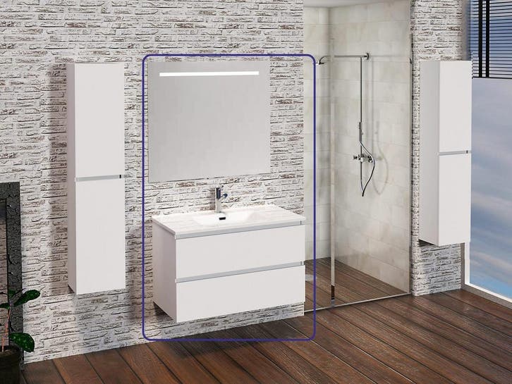 SEPHIA compleet badmeubel  80cm mat-wit, Huis en Inrichting, Badkamer | Badkamermeubels, Nieuw, Verzenden