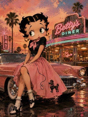 Shayer - Betty Boop – Retro Hollywood Nights - XL - 60x80cm, Nieuw in verpakking