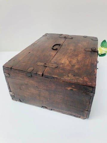 Colonial chest - Hout - India - Britse Raj (1858-1947), Antiek en Kunst