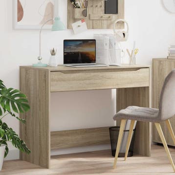 vidaXL Bureau Sonoma Eiken 100 x 50 x 78 cm Geconstrueerd, Verzenden, Nieuw